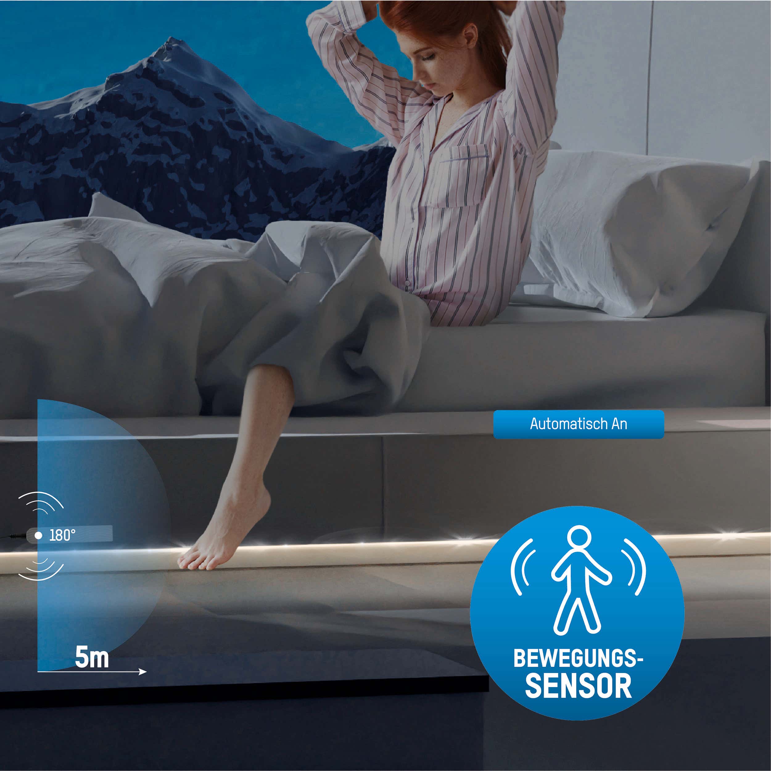 LED-Strip Sensor 2m Batteridriven 3000K - Ansmann | Bellalite LED-Strip Sensor 2m Batteridriven 3000K - Ansmann | Bellalite