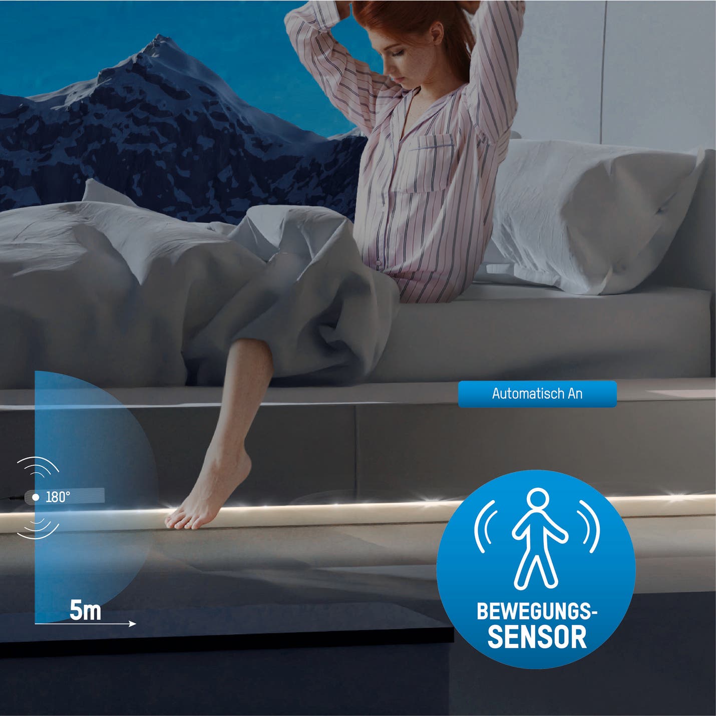 LED-Strip Sensor 2m Batteridriven 3000K - Ansmann | Bellalite LED-Strip Sensor 2m Batteridriven 3000K - Ansmann | Bellalite