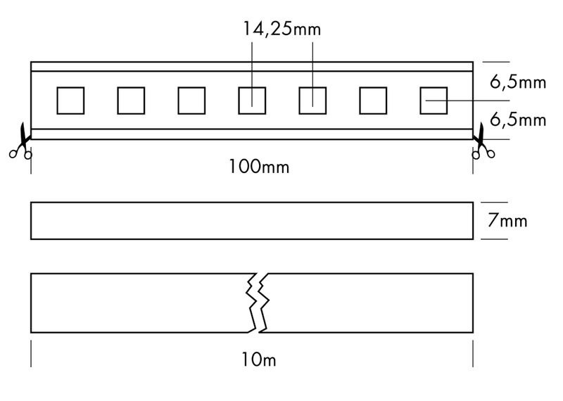Flex Strip Extended 700 IP54 10m - PROLED | Bellalite