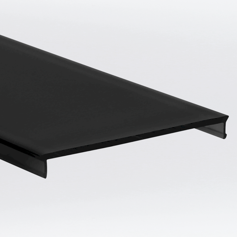 Plastic Cover L-Line Flat, 3m Svart - PROLED | Bellalite