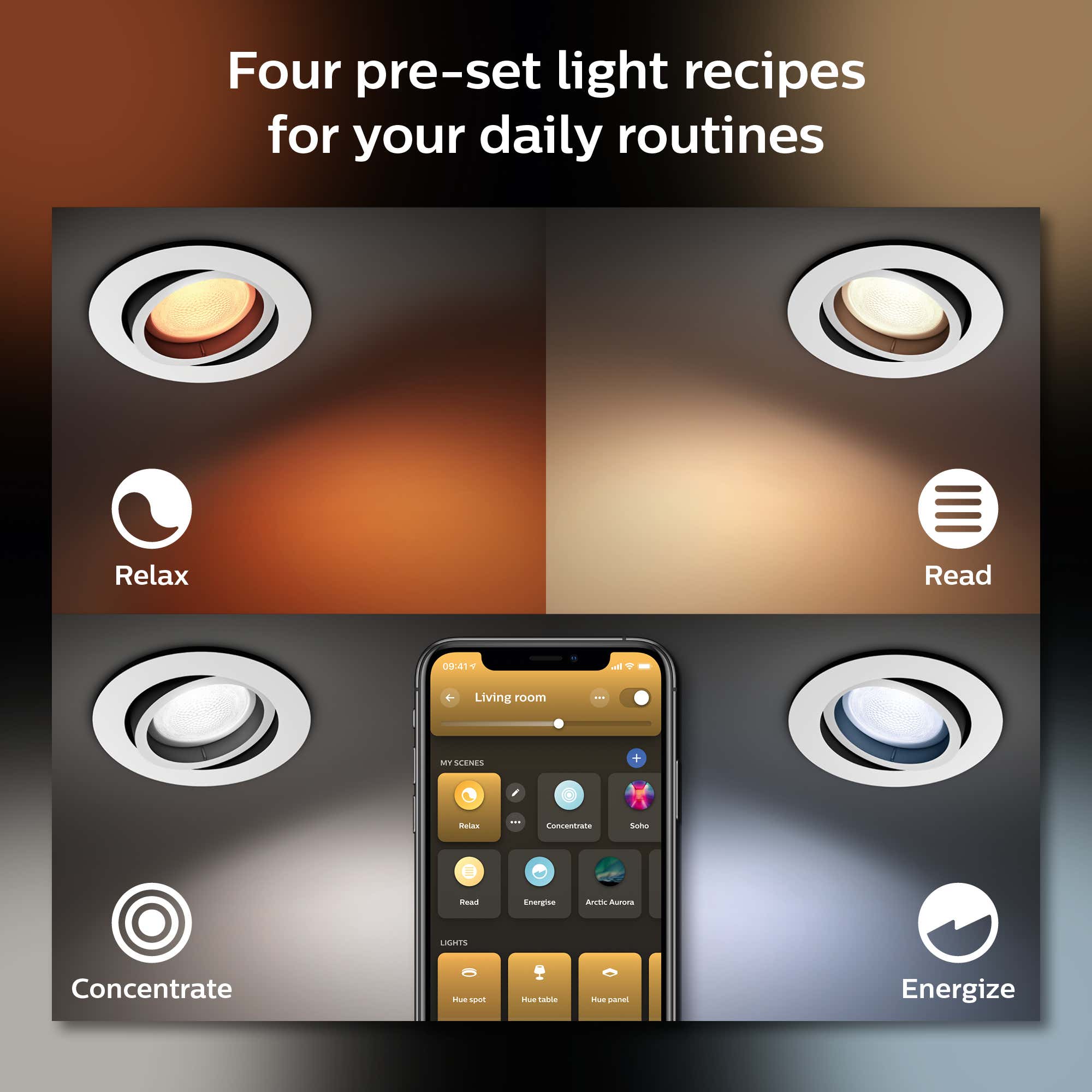 Philips Hue Centura Downlight White & Color 3-pack - Philips Hue | Bellalite Philips Hue Centura Downlight White & Color 3-pack - Philips Hue | Bellalite