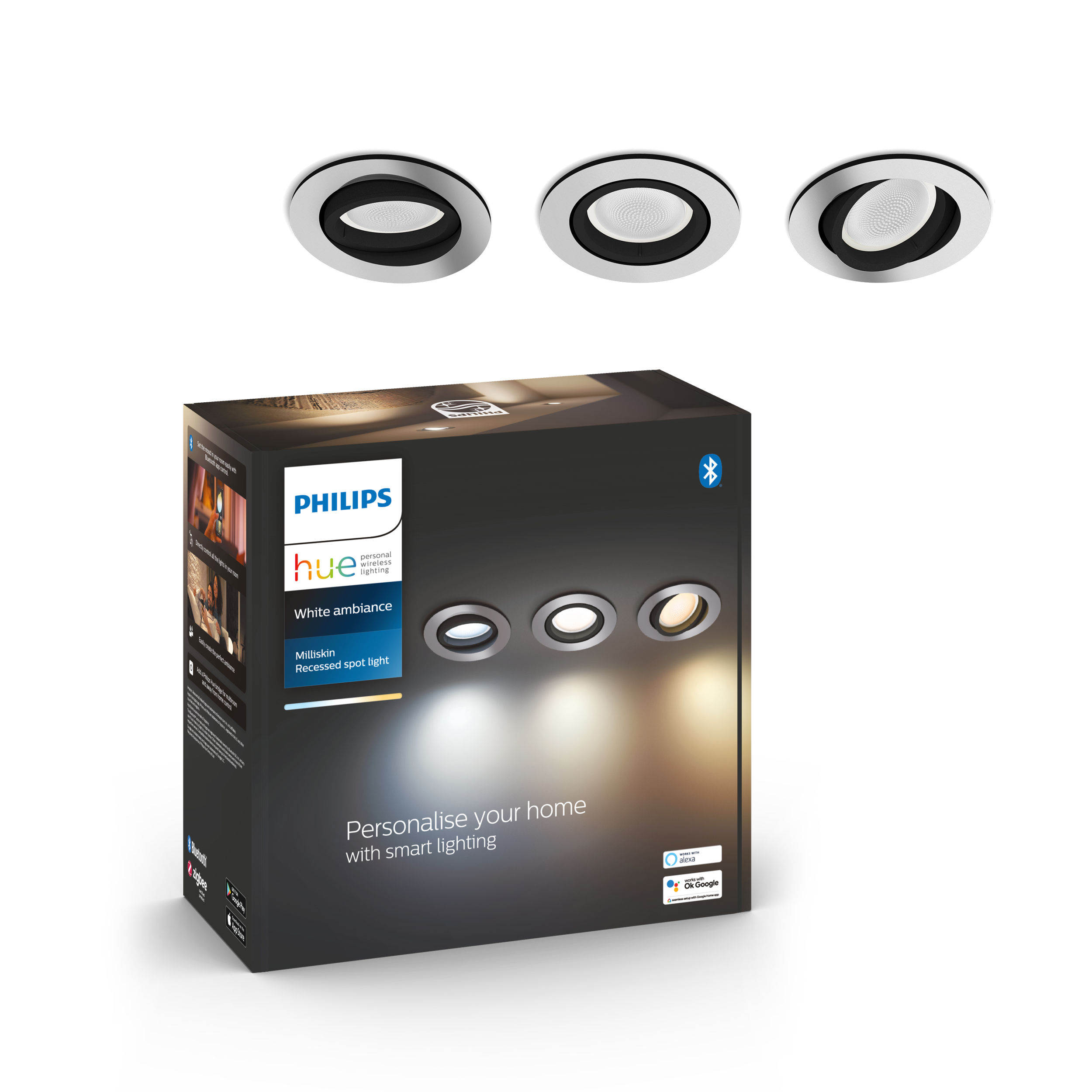 Philips Hue Milliskin Downlight White Ambience x3 - Philips Hue | Bellalite