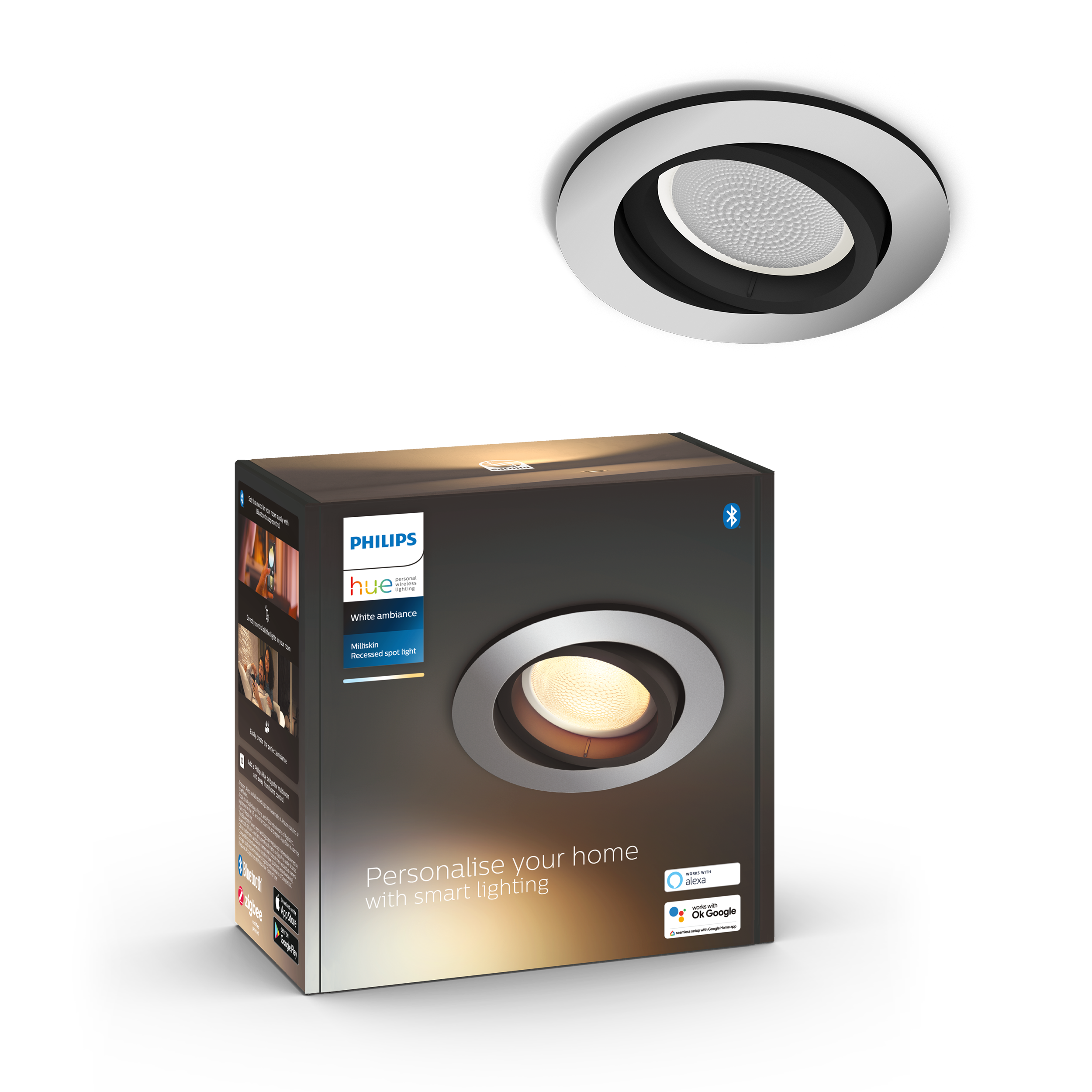 Philips Hue Milliskin Downlight White Ambience - Philips Hue | Bellalite