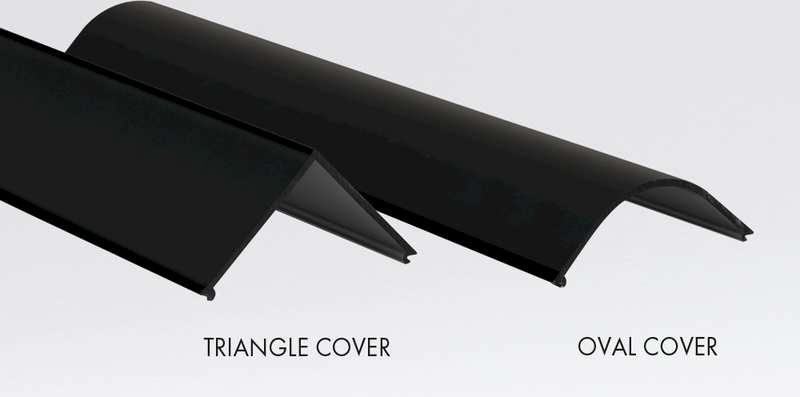 Plastic Cover C-Line Oval, 3m Svart - PROLED | Bellalite