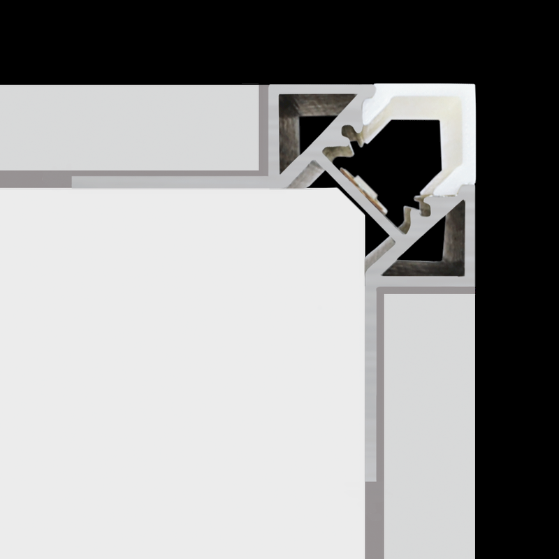 Aluminiumprofil S-Line Tiles Ytterhörn, 2m Vit - PROLED | Bellalite