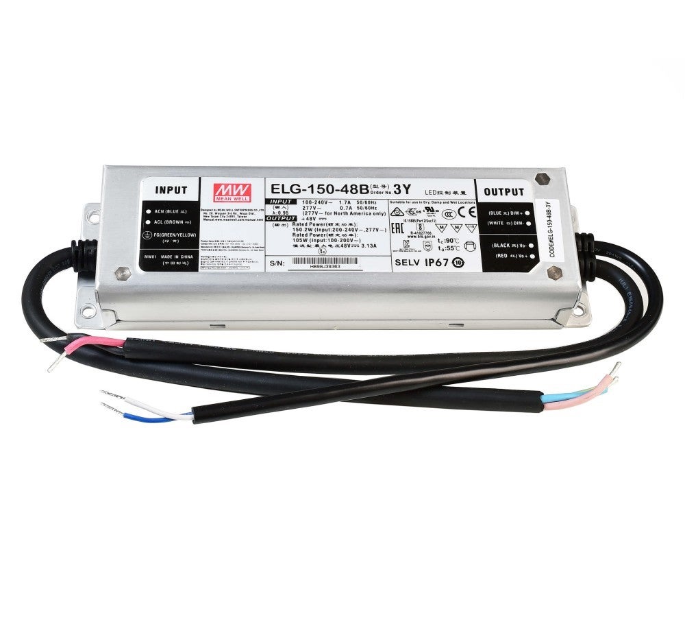 Mean Well ELG-150-48B 48V 150W IP67 0-10V - Mean Well | Bellalite