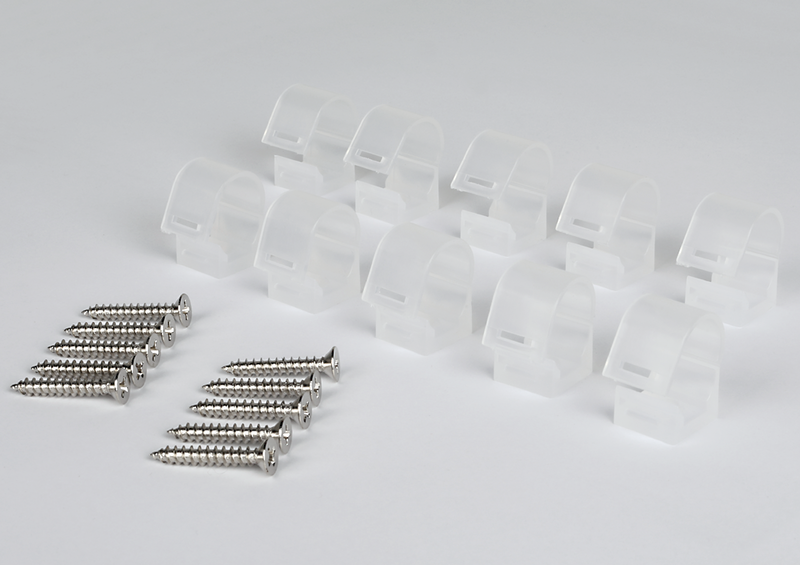 Monteringsclips Flex Strip Opal 360 Set om 10 Clips + 10 Skruvar - PROLED | Bellalite