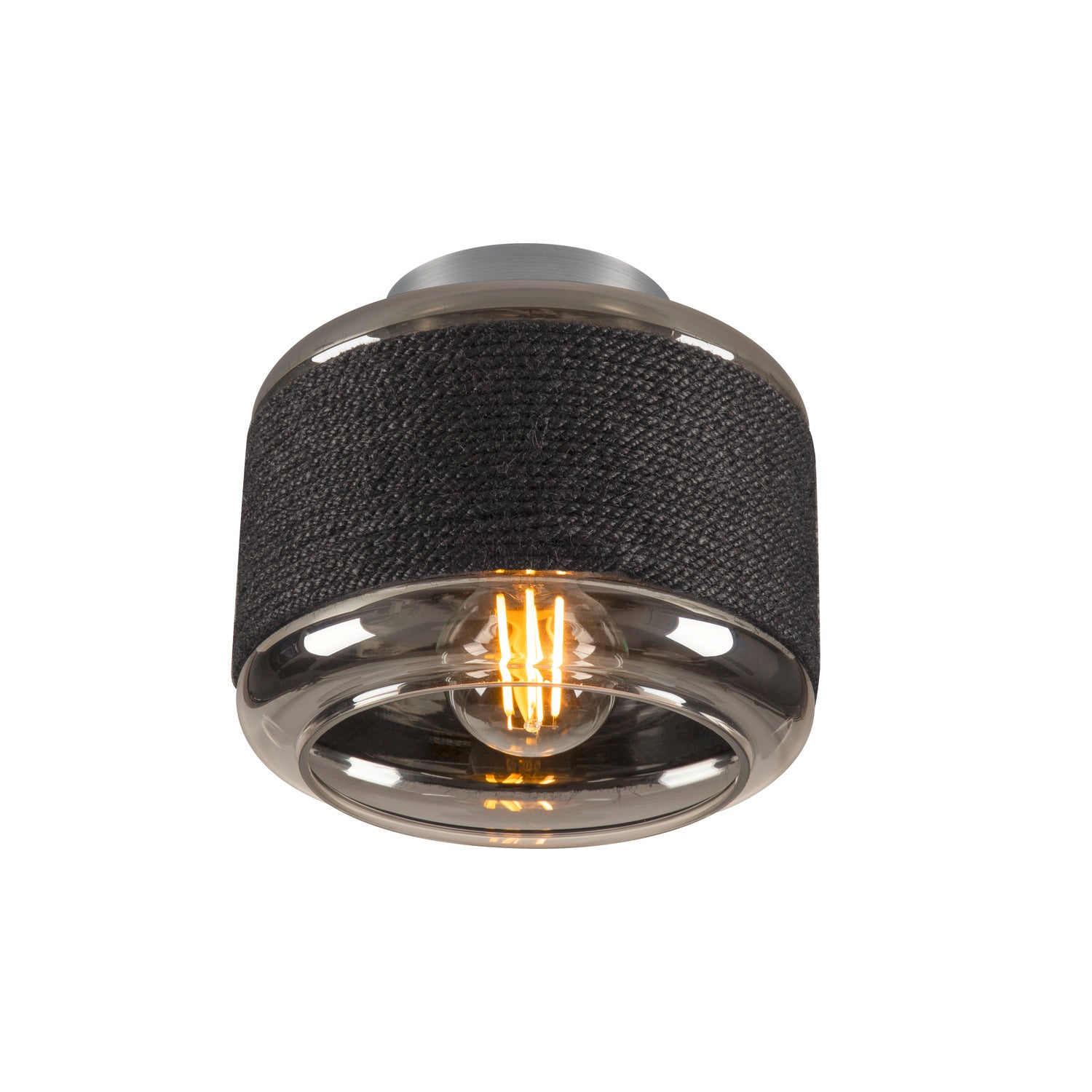 PANTILO ROPE 19, wall and ceiling-mounted light, cylindrical, 1x max. 15W E27, Silver  - SLV | Bellalite