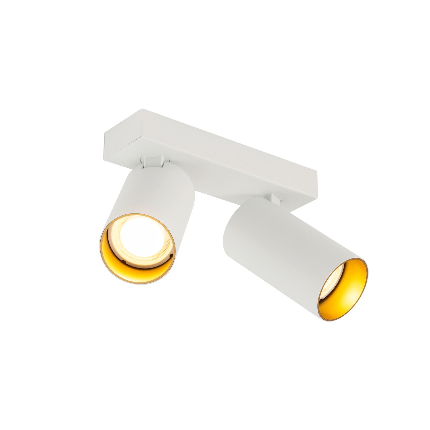 KAMI, ceiling-mounted light, double, 2x max. 10W, GU10, Vit/Guld  - SLV | Bellalite