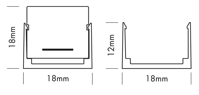 Monteringsprofil - 3cm Flex Strip Opal Side View 3cm - PROLED | Bellalite