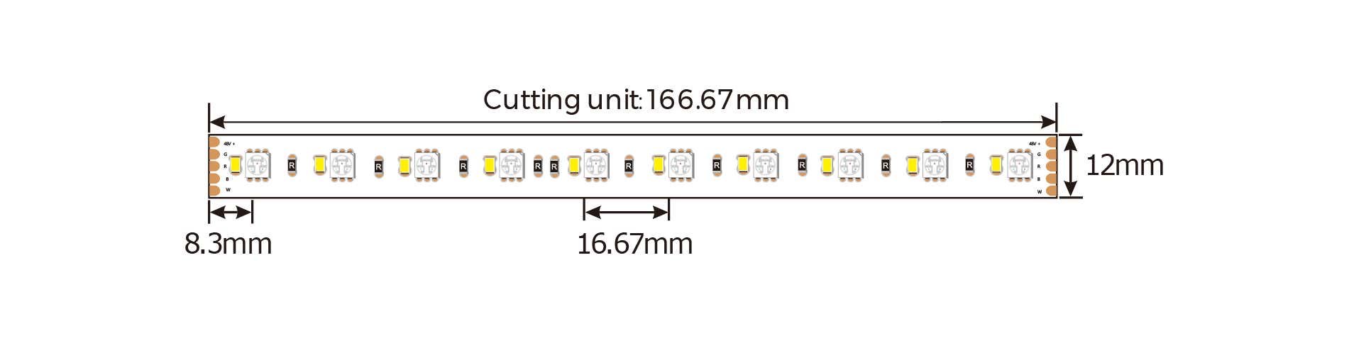 Colors LED-Strip D560 RGBW 48V 19,2W/m IP65 per meter - Colors | Bellalite Colors LED-Strip D560 RGBW 48V 19,2W/m IP65 per meter - Colors | Bellalite