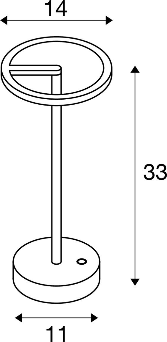 VINOLINA ONE, table lamp, battery, IP54, 2700K, TOUCH, Svart  - SLV | Bellalite