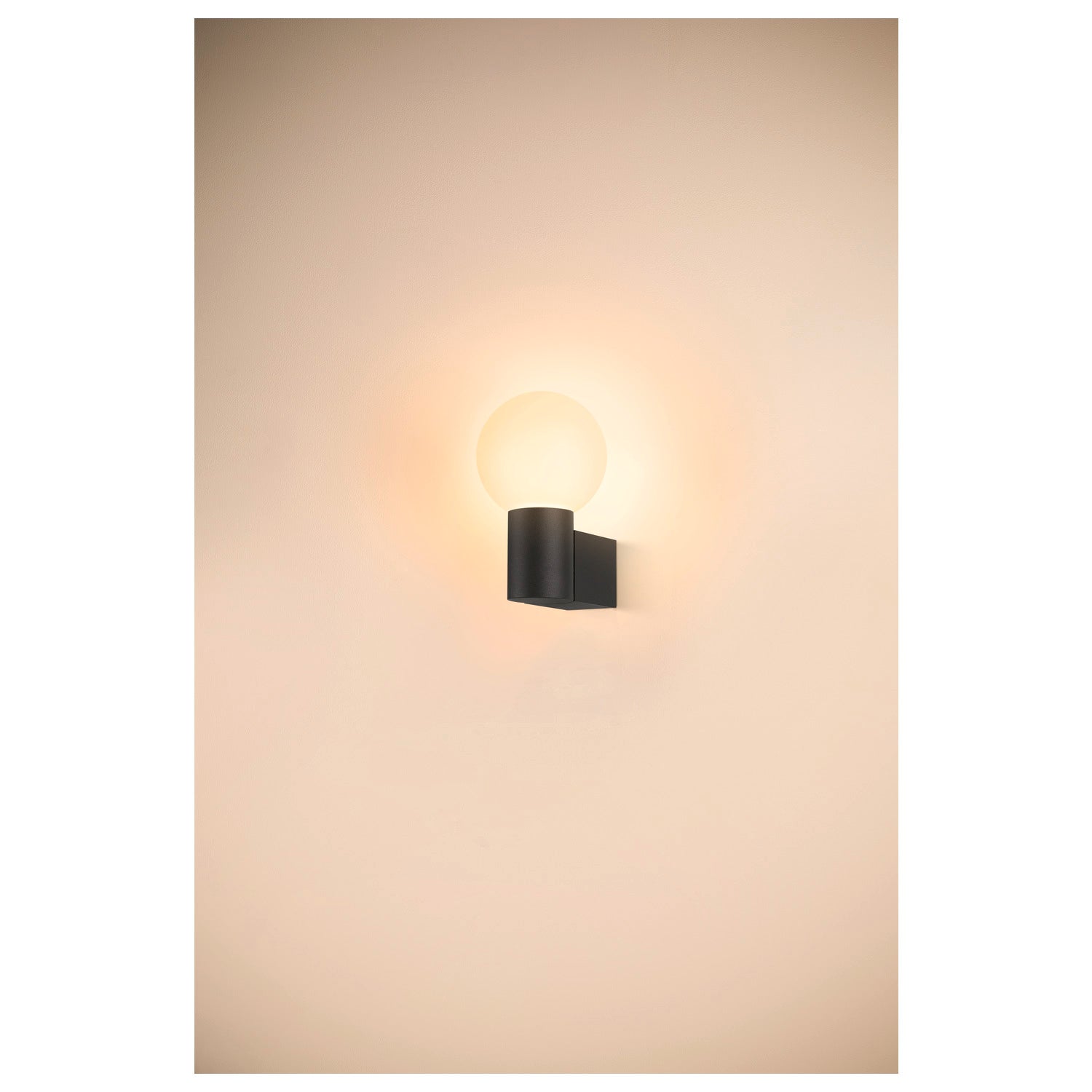 VARYT, wall-mounted light, round, 1x max. 6W E14, Svart  - SLV | Bellalite