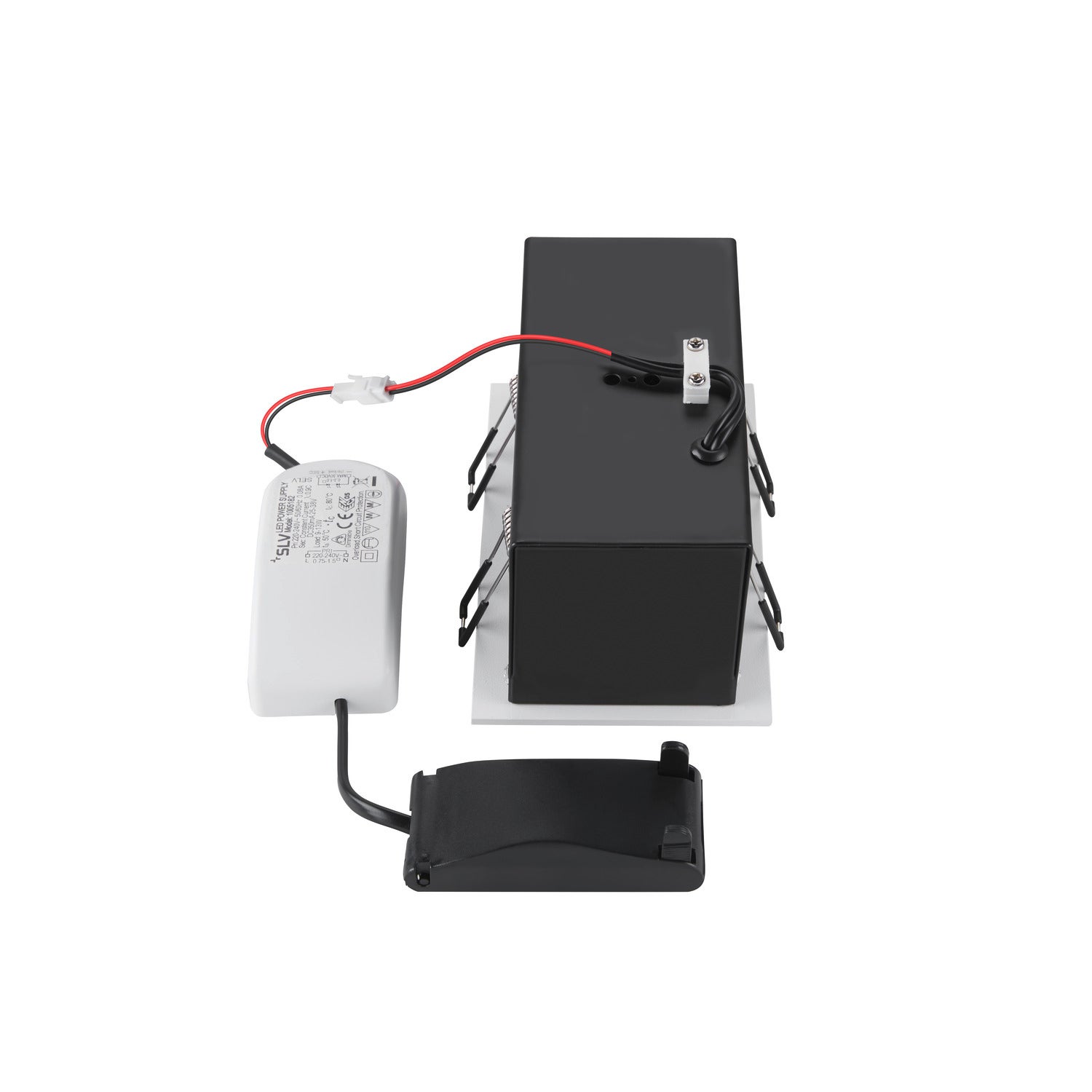 KADUX, recessed ceiling light, double, 3000K, 38°, IP 20, square, Vit  - SLV | Bellalite