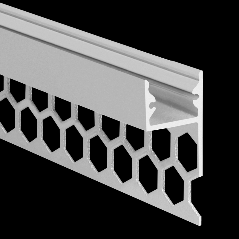 Aluminiumprofil S-Line Tiles Top, per meter Vit - PROLED | Bellalite