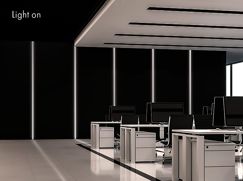 Plastic Cover SQ-Line Flat, 3m Svart - PROLED | Bellalite