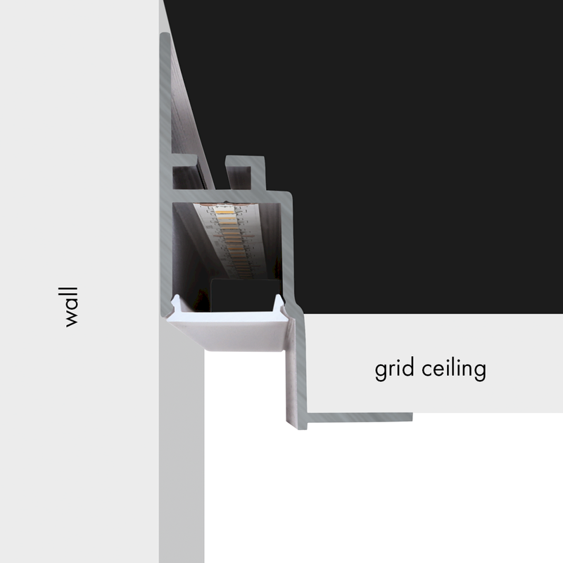 Aluminiumprofil S-Line Ceiling 24, 3m Alu - PROLED | Bellalite