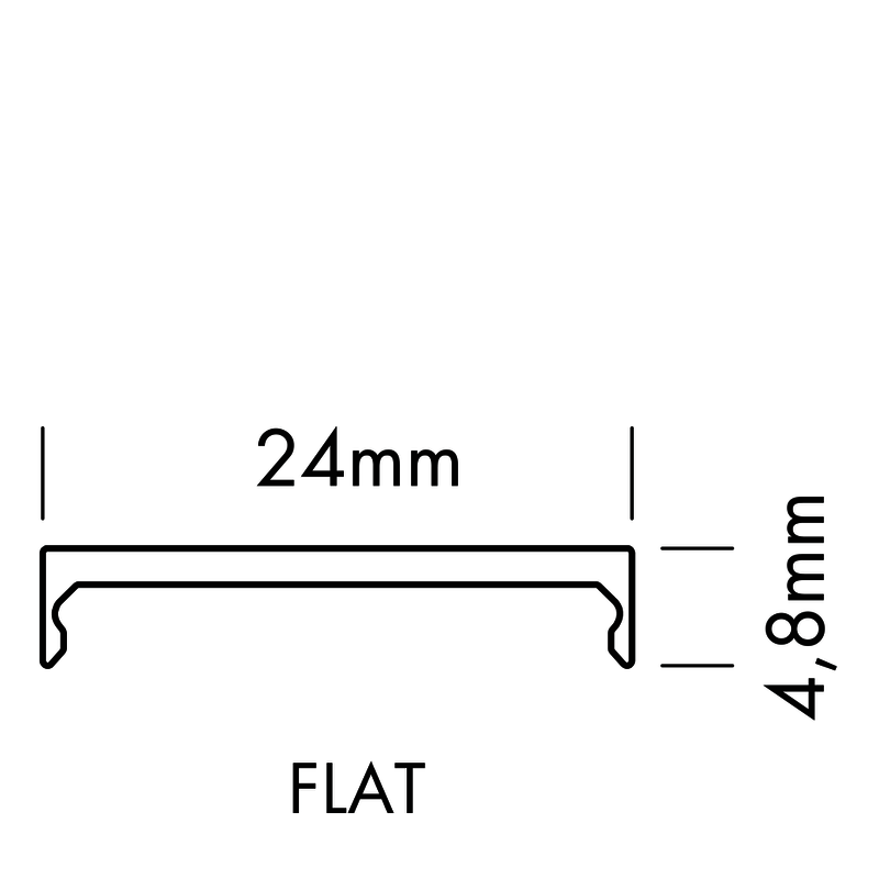 Plastic Cover O-Line Flat, 2m Frost - PROLED | Bellalite