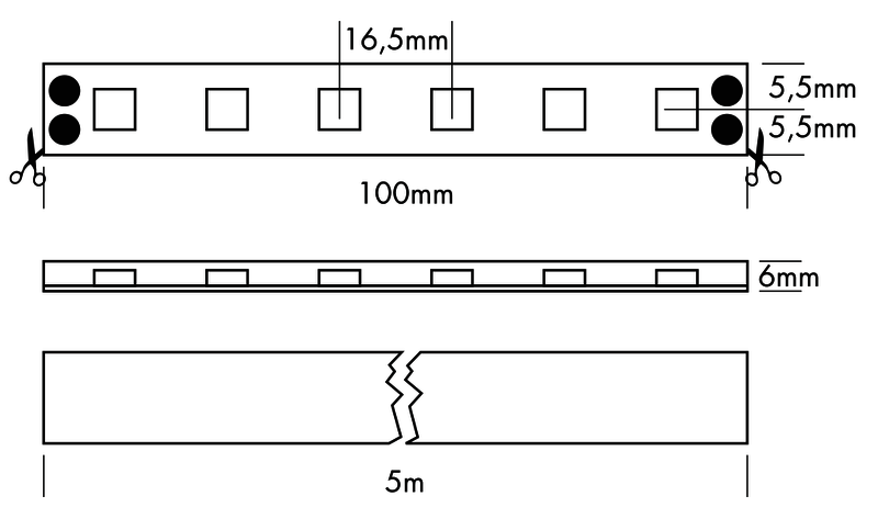 Flex Strip IP68 300 Mono, per meter - PROLED | Bellalite