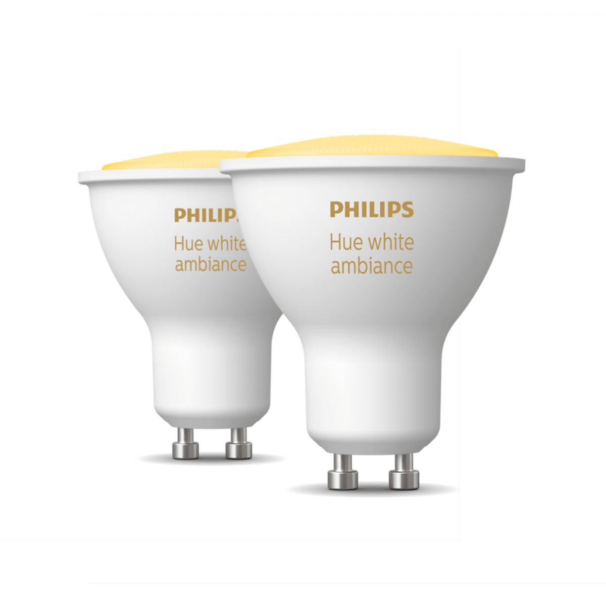 Philips Hue White Ambience GU10 2-pack 6W 2200K-6500K - Philips Hue | Bellalite