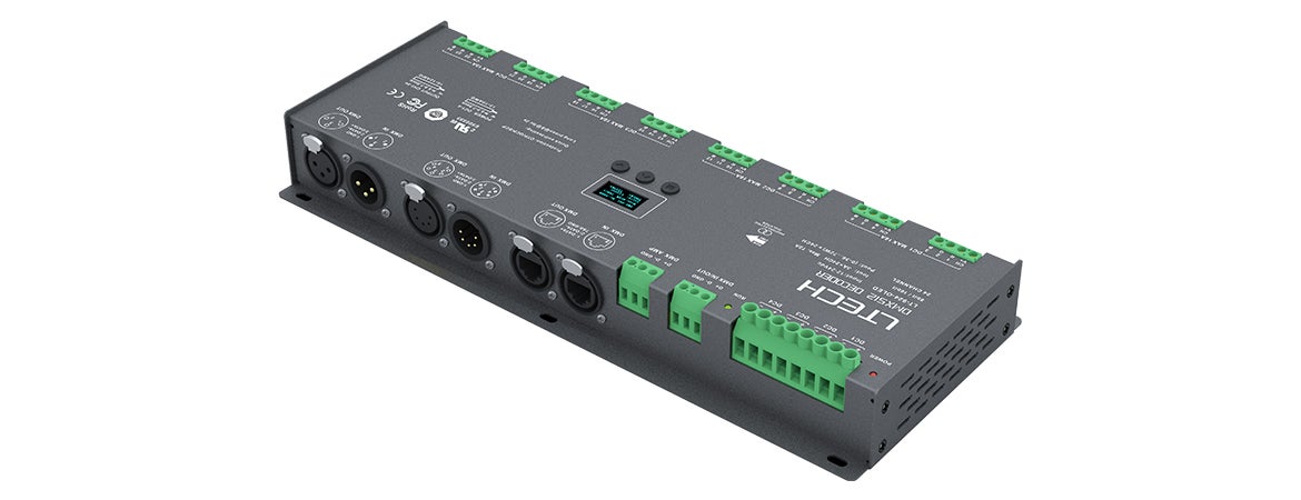 24CH DMX CV LED Dimmer 12-24V DC OLED - LTECH | Bellalite