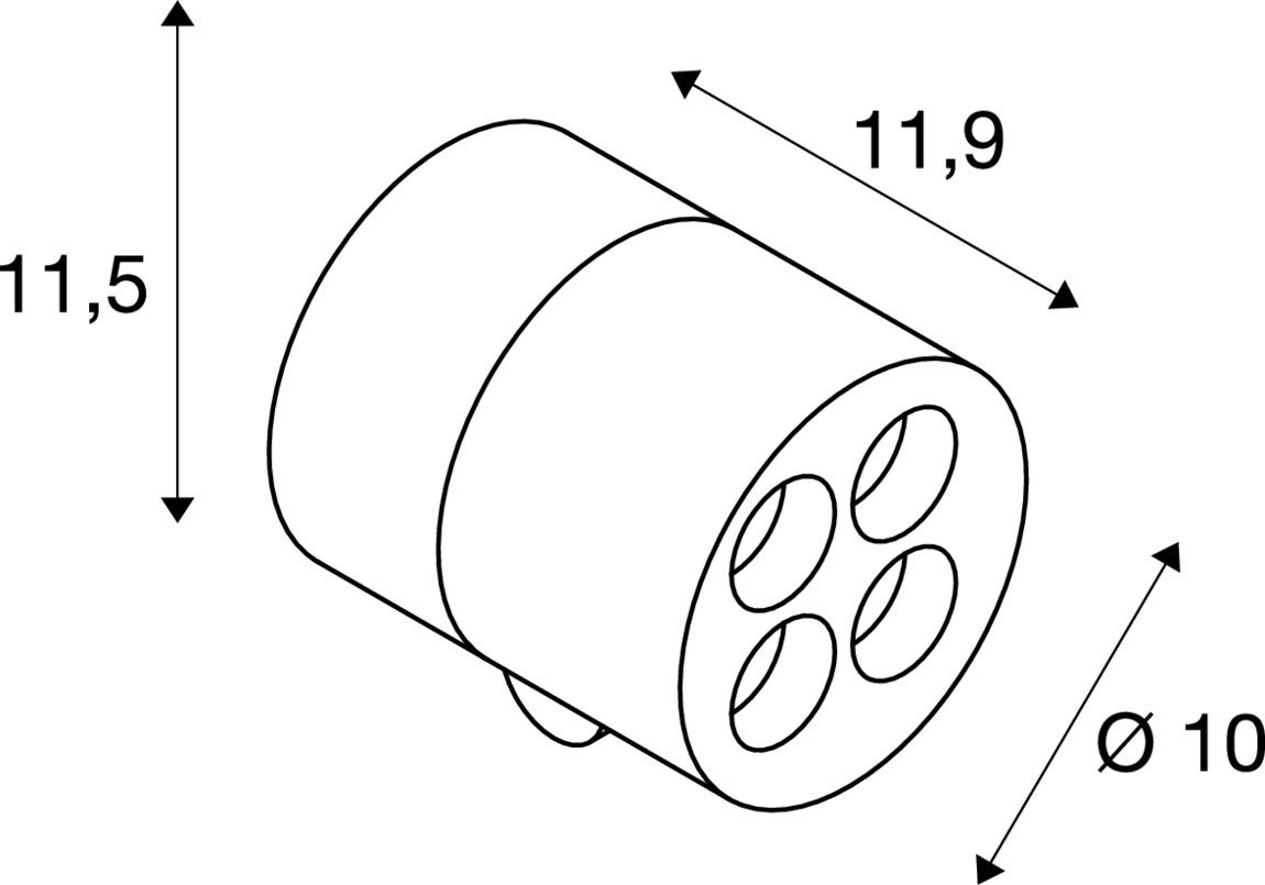 R-CUBE, wall and ceiling-mounted light, 2700/3000K, 15W, PHASE, 70°, Antracit  - SLV | Bellalite