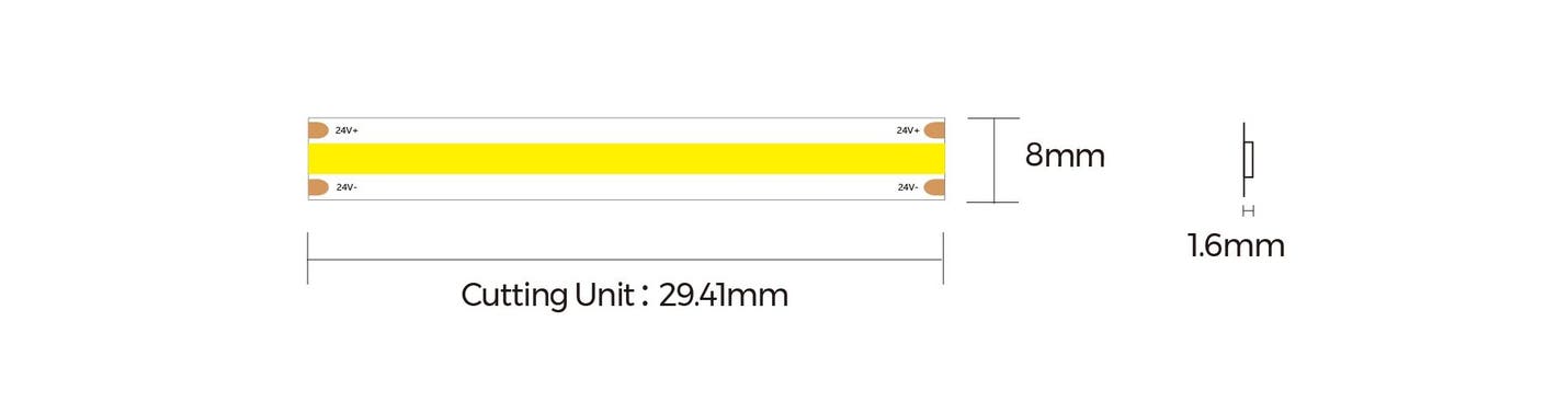 Colors LED-Strip DF10 COB 24V 3000K 10W/m IP65 - Colors | Bellalite Colors LED-Strip DF10 COB 24V 3000K 10W/m IP65 - Colors | Bellalite