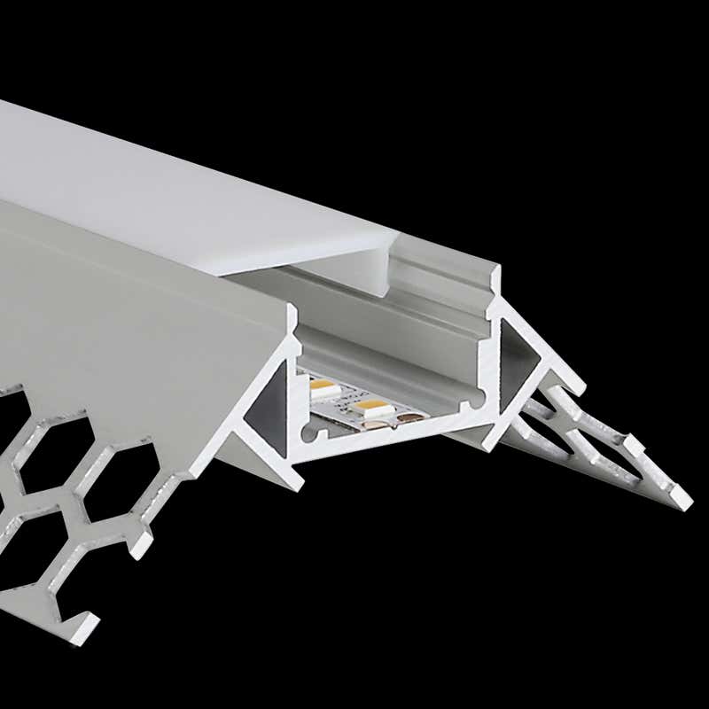 Aluminiumprofil M-Line Drywall ytterhörn, 2m - PROLED | Bellalite Aluminiumprofil M-Line Drywall ytterhörn, 2m - PROLED | Bellalite