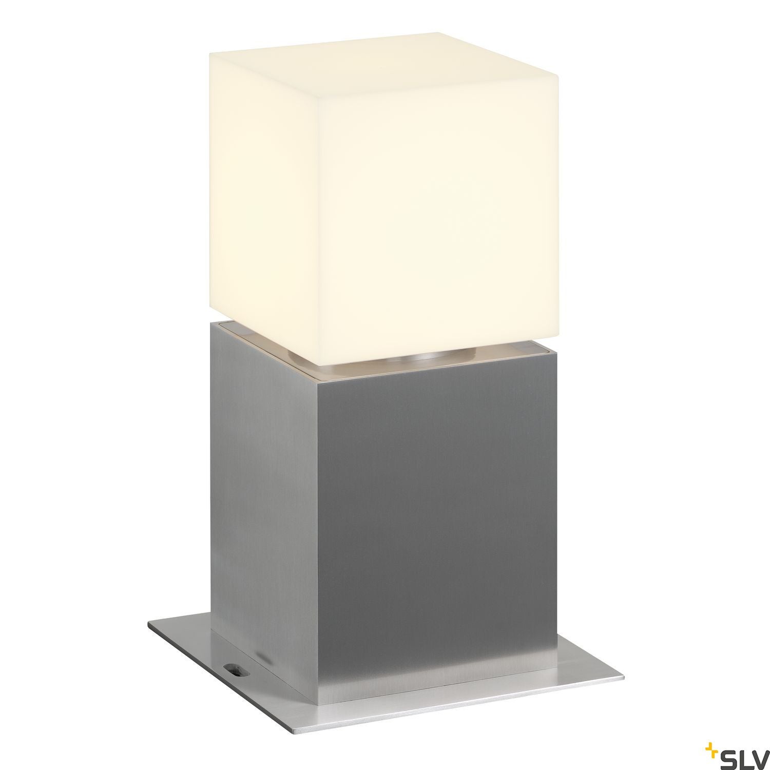 SQUARE POLE 90, E27, golvarmatur utomhus, Rostfrit - SLV | Bellalite