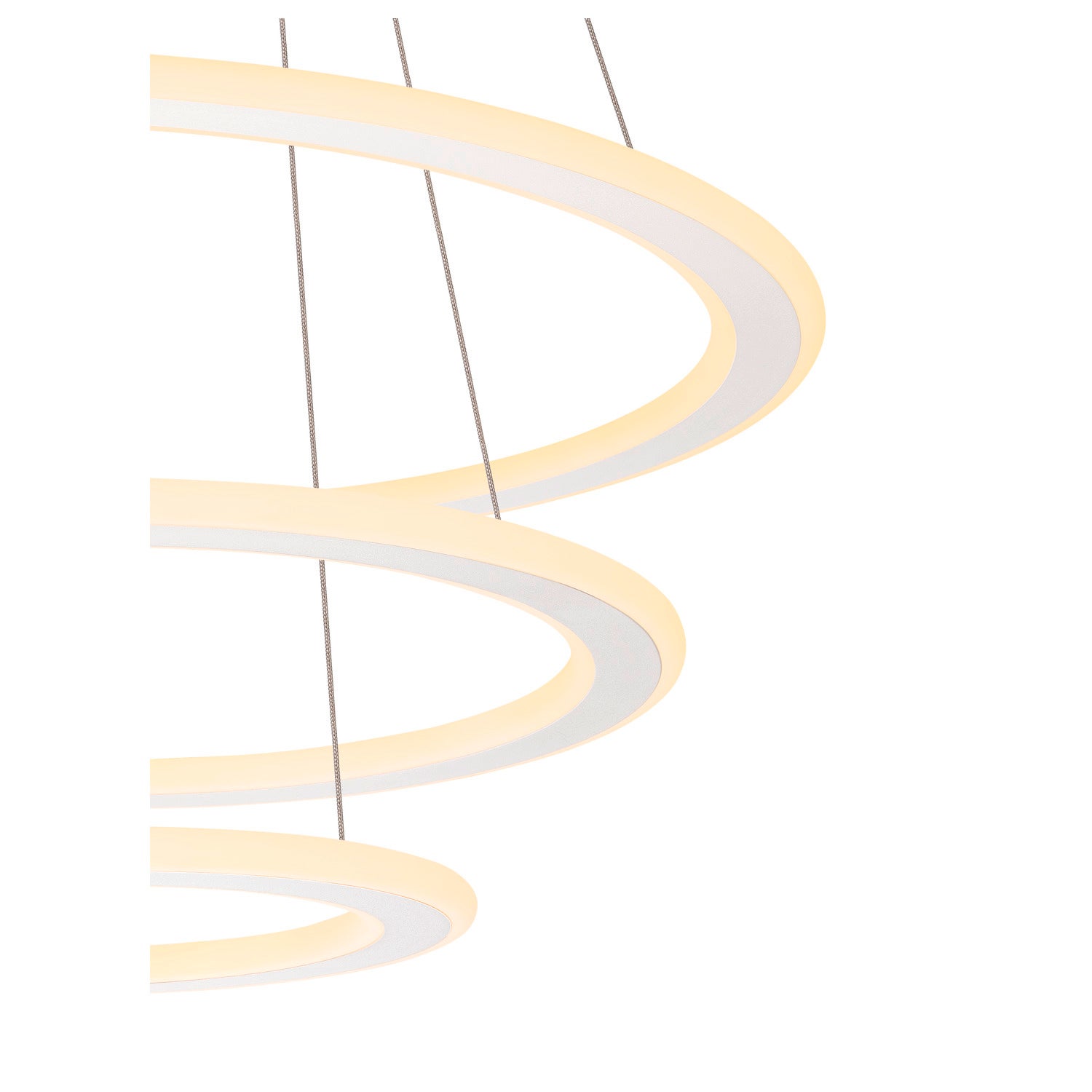 ONE FLAT, pendant light, triple, 300cm, 2700/3000K, DALI 2, Touch, Vit  - SLV | Bellalite