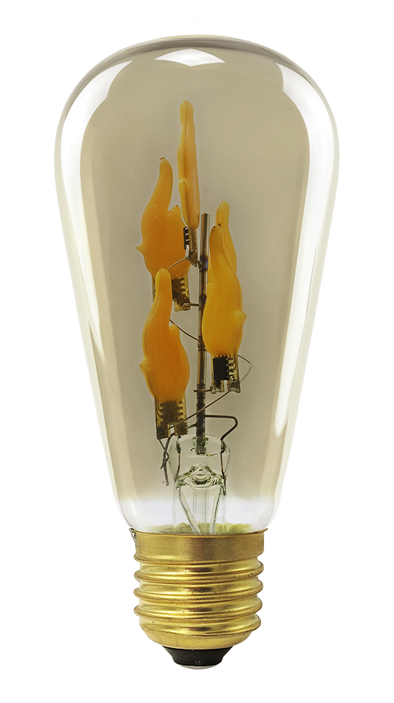 Segula Fire Flame Line LED Rustica Big Up Smokey E27 1W <60lm 1800K - Segula | Bellalite