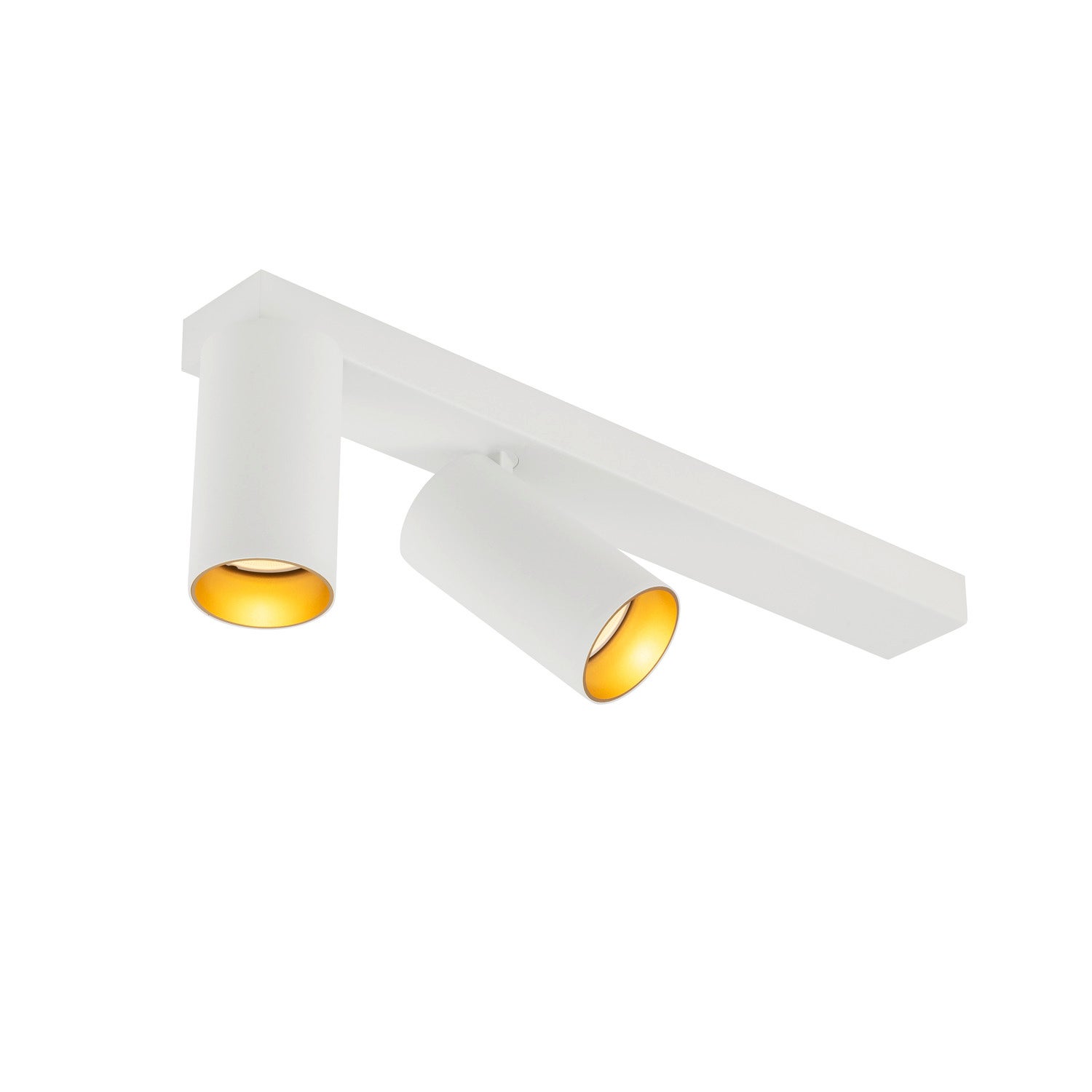 KAMI, ceiling-mounted light, double, long, 2x max. 10W, GU10, Svart/Vit  - SLV | Bellalite