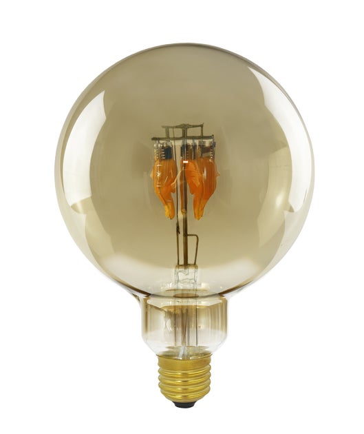 Segula Fire Flame Line LED Globe 125 Down Smokey E27 1W <60lm 1800K - Segula | Bellalite Segula Fire Flame Line LED Globe 125 Down Smokey E27 1W <60lm 1800K - Segula | Bellalite