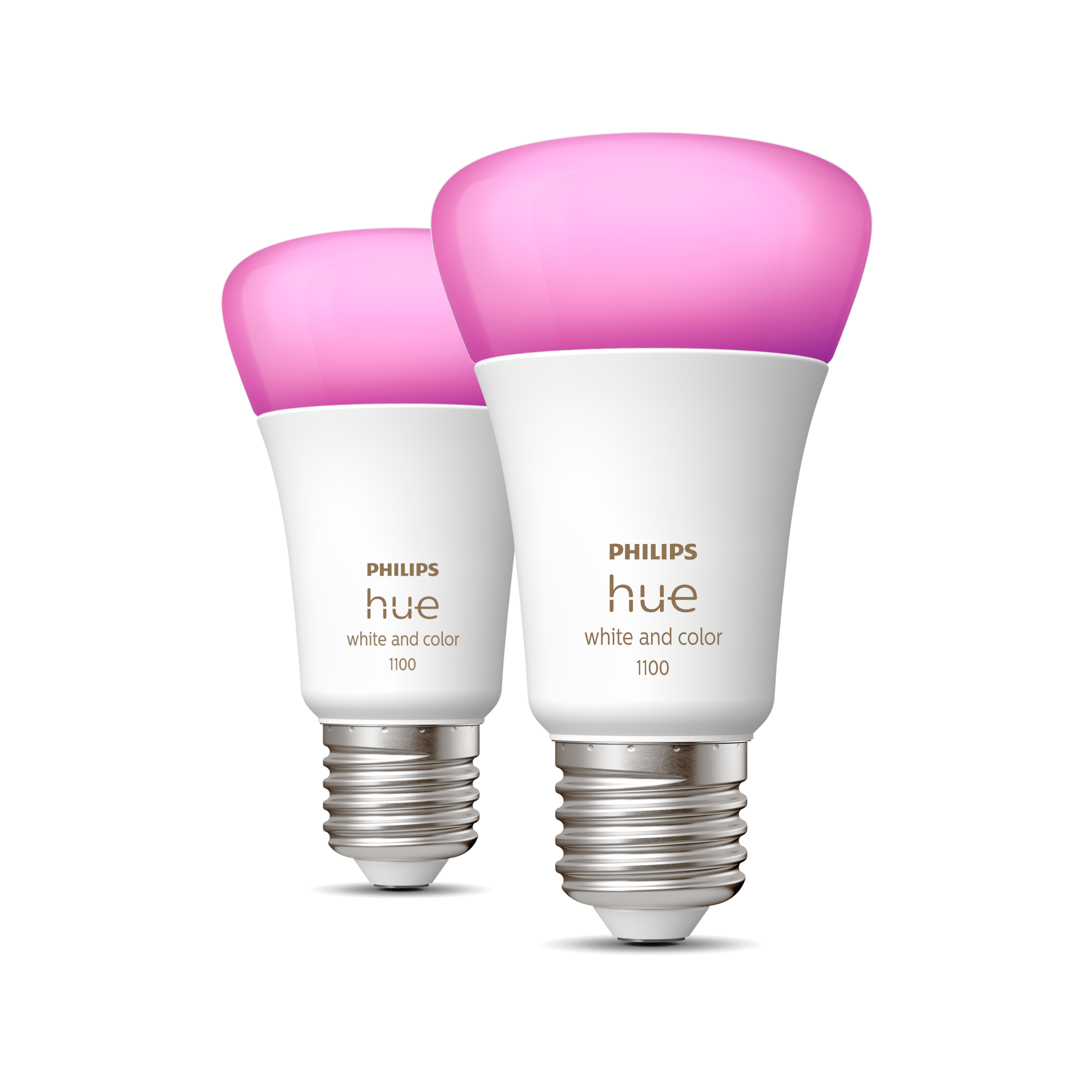 Philips Hue A60 White & Color E27 2-pack 9W 2000K-6500K + 16 million colors - Philips Hue | Bellalite