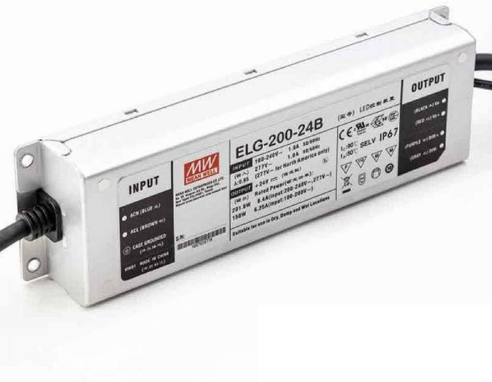 Mean Well ELG-200-24B 24V 200W IP67 0-10V - Mean Well | Bellalite