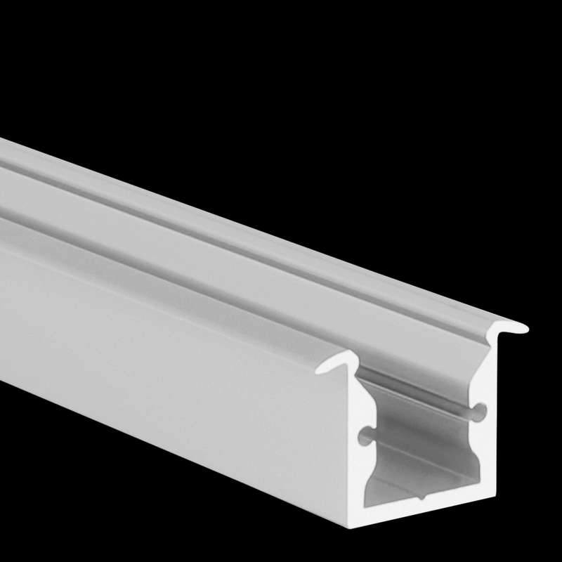Aluminiumprofil S-Line Rec, 2m Vit - PROLED | Bellalite