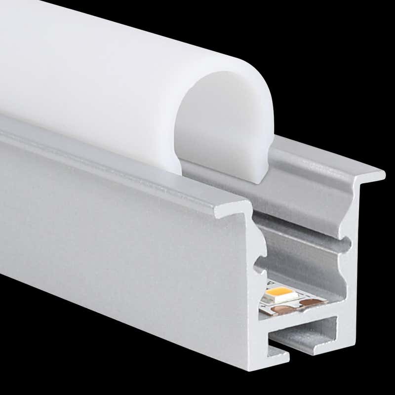 Aluminiumprofil S-Line Rec 24 ST, 2m Alu - PROLED | Bellalite Aluminiumprofil S-Line Rec 24 ST, 2m Alu - PROLED | Bellalite