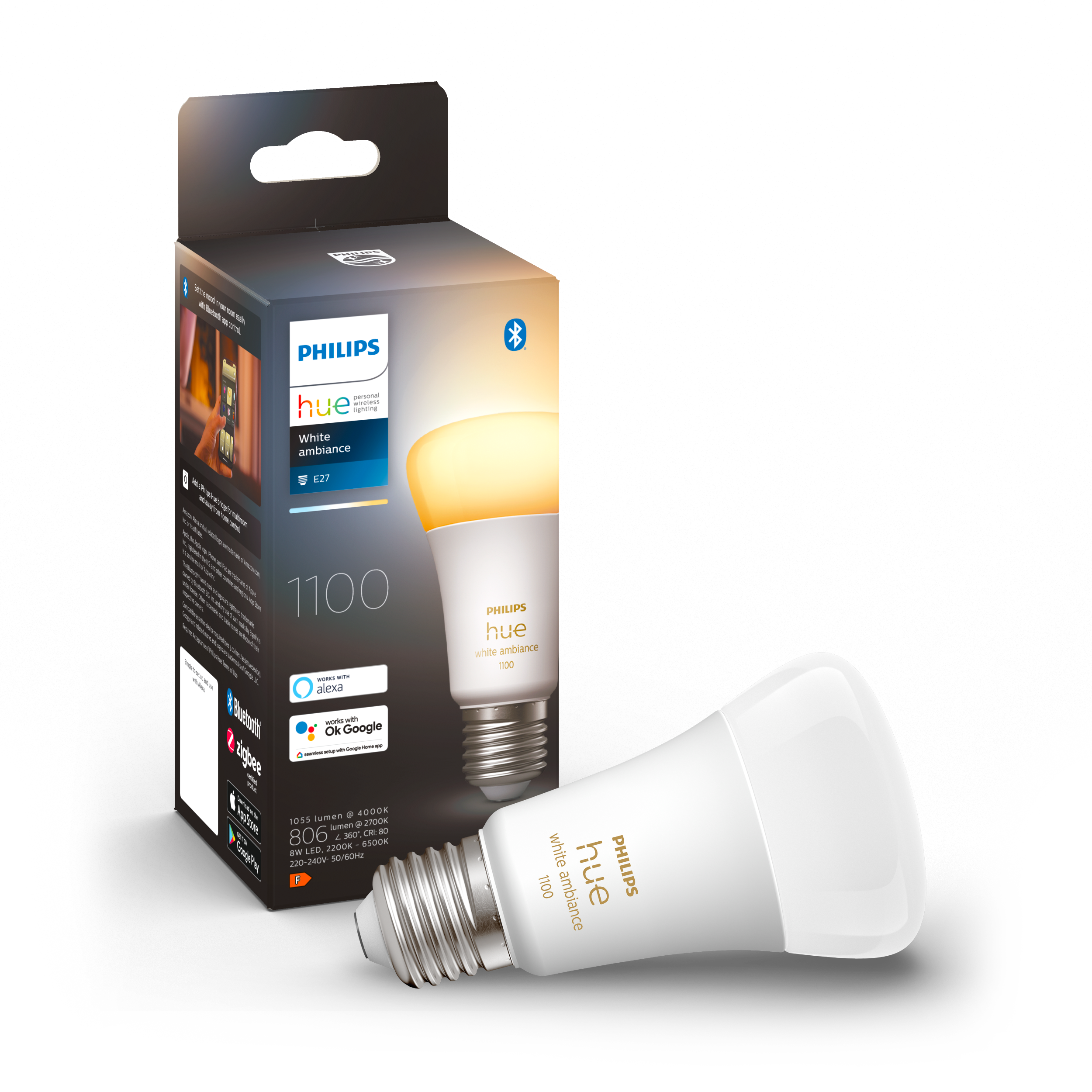 Philips Hue White Ambience E27 8W 2200K-6500K - Philips Hue | Bellalite