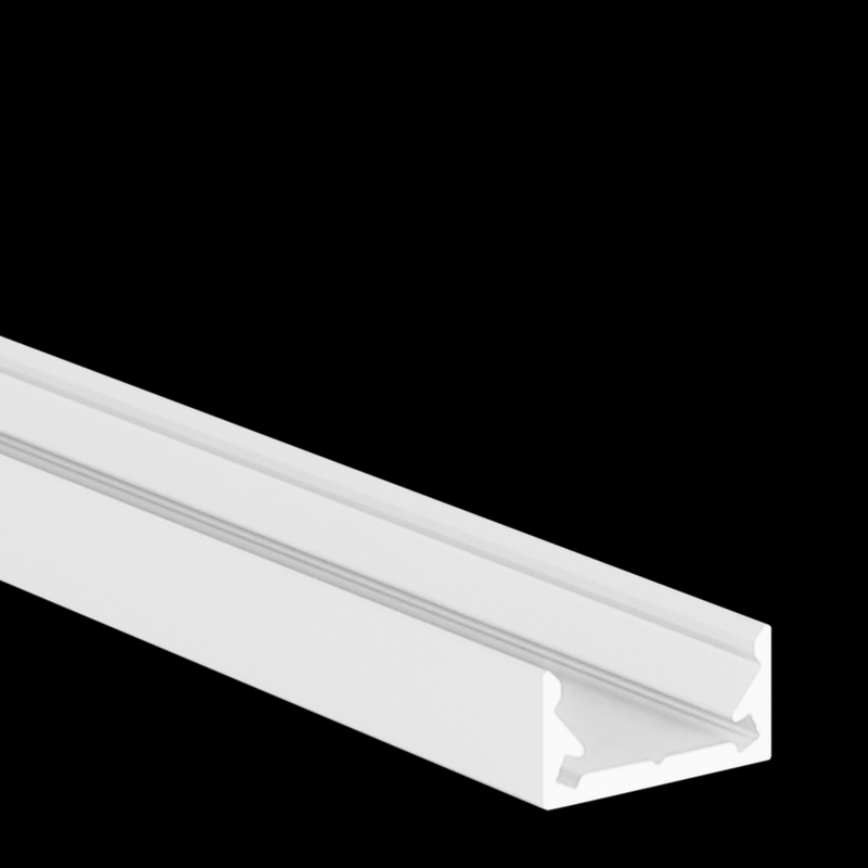 Aluminiumprofil S-Line Low, per meter Vit - PROLED | Bellalite