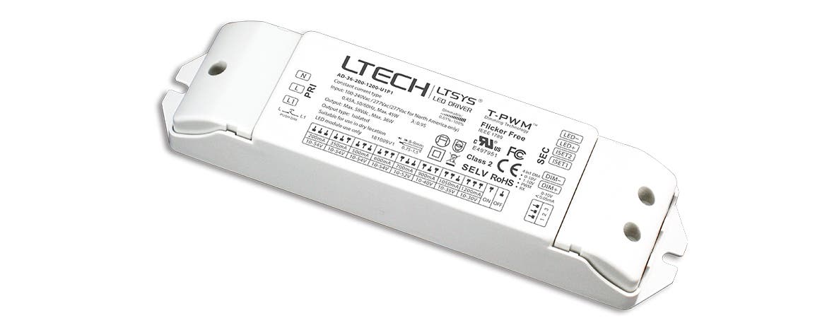0-10V Driver CC Dim, 200-1200mA 36W - LTECH | Bellalite 0-10V Driver CC Dim, 200-1200mA 36W - LTECH | Bellalite