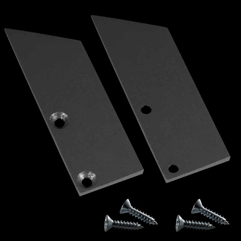 Ändstycke Set Flat S-Line Wall Square Alu - PROLED | Bellalite