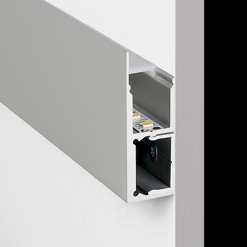 Aluminiumprofil S-Line Wall Square, per meter Alu - PROLED | Bellalite
