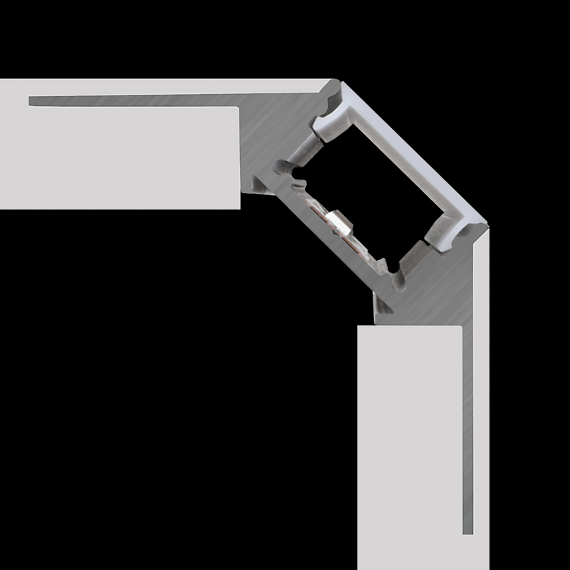 Aluminiumprofil M-Line Drywall ytterhörn, 2m - PROLED | Bellalite