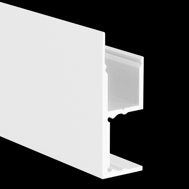 Aluminiumprofil S-Line Wall Square, per meter Vit - PROLED | Bellalite
