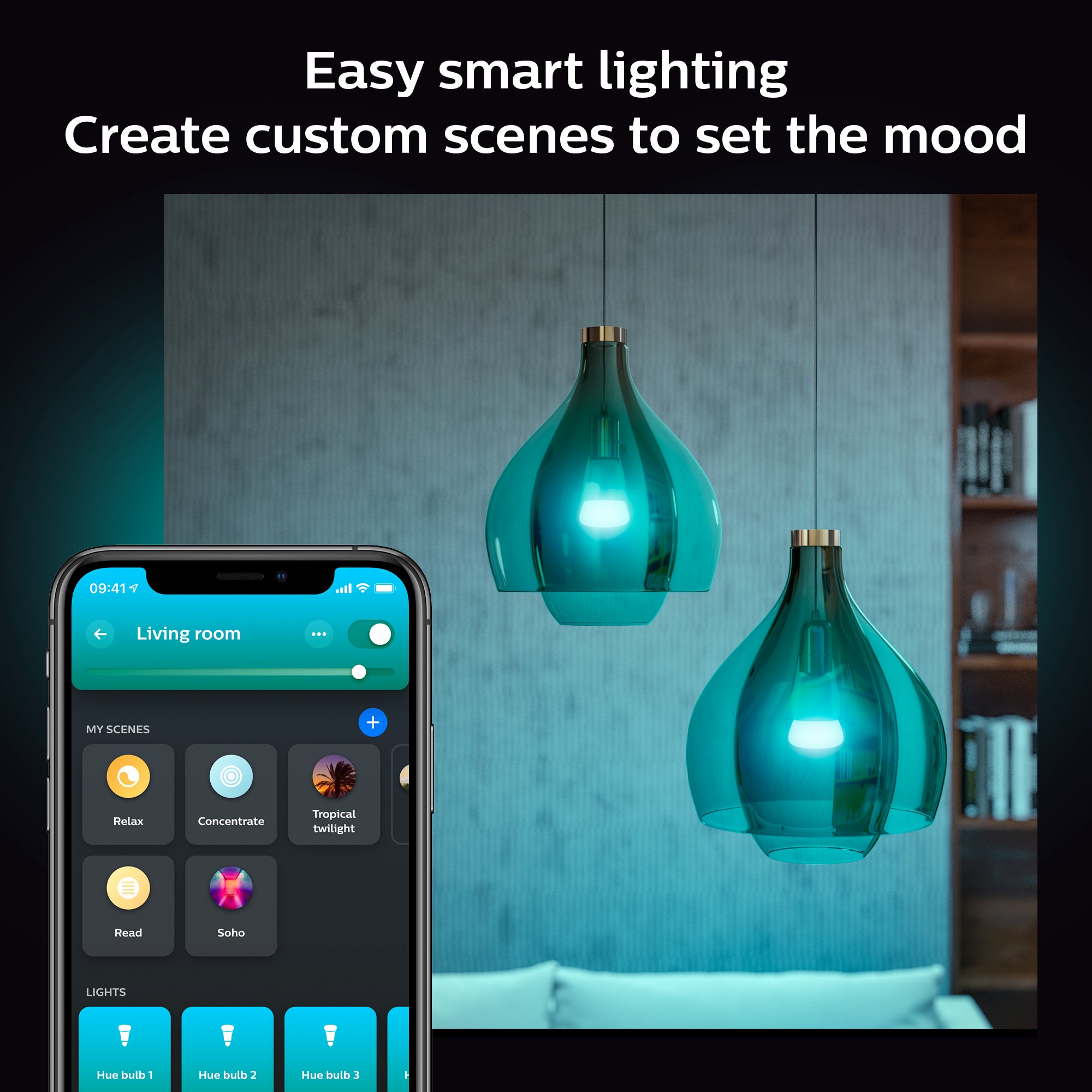 Philips Hue A60 White & Color E27 2-pack 9W 2000K-6500K + 16 million colors - Philips Hue | Bellalite