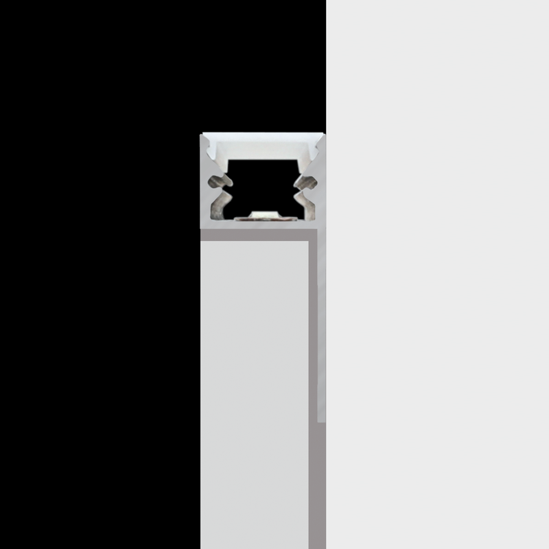 Aluminiumprofil S-Line Tiles Top, per meter Vit - PROLED | Bellalite