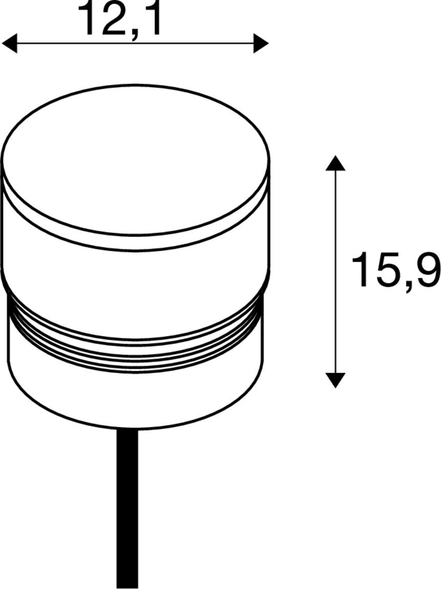 M-POL S Polehead Shader 11W, 285/310lm, 2700/3000K, CRI90 - SLV | Bellalite
