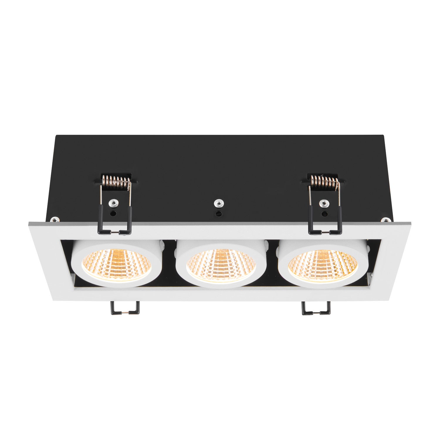 KADUX, recessed ceiling light, triple, 3000K, 38°, IP 20, square, Vit  - SLV | Bellalite