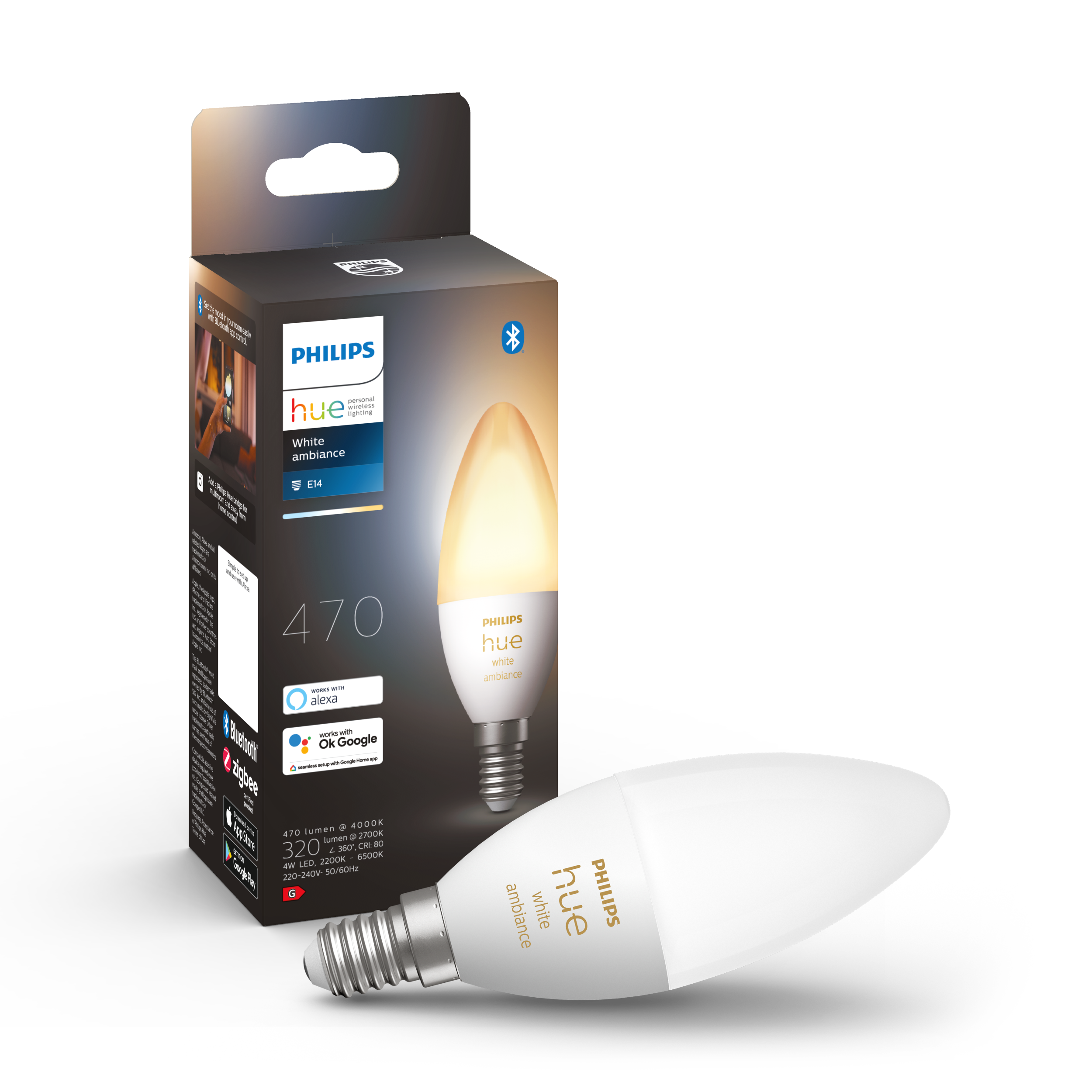 Philips Hue Kron White Ambience E14 5,2W 2200K-6500K - Philips Hue | Bellalite