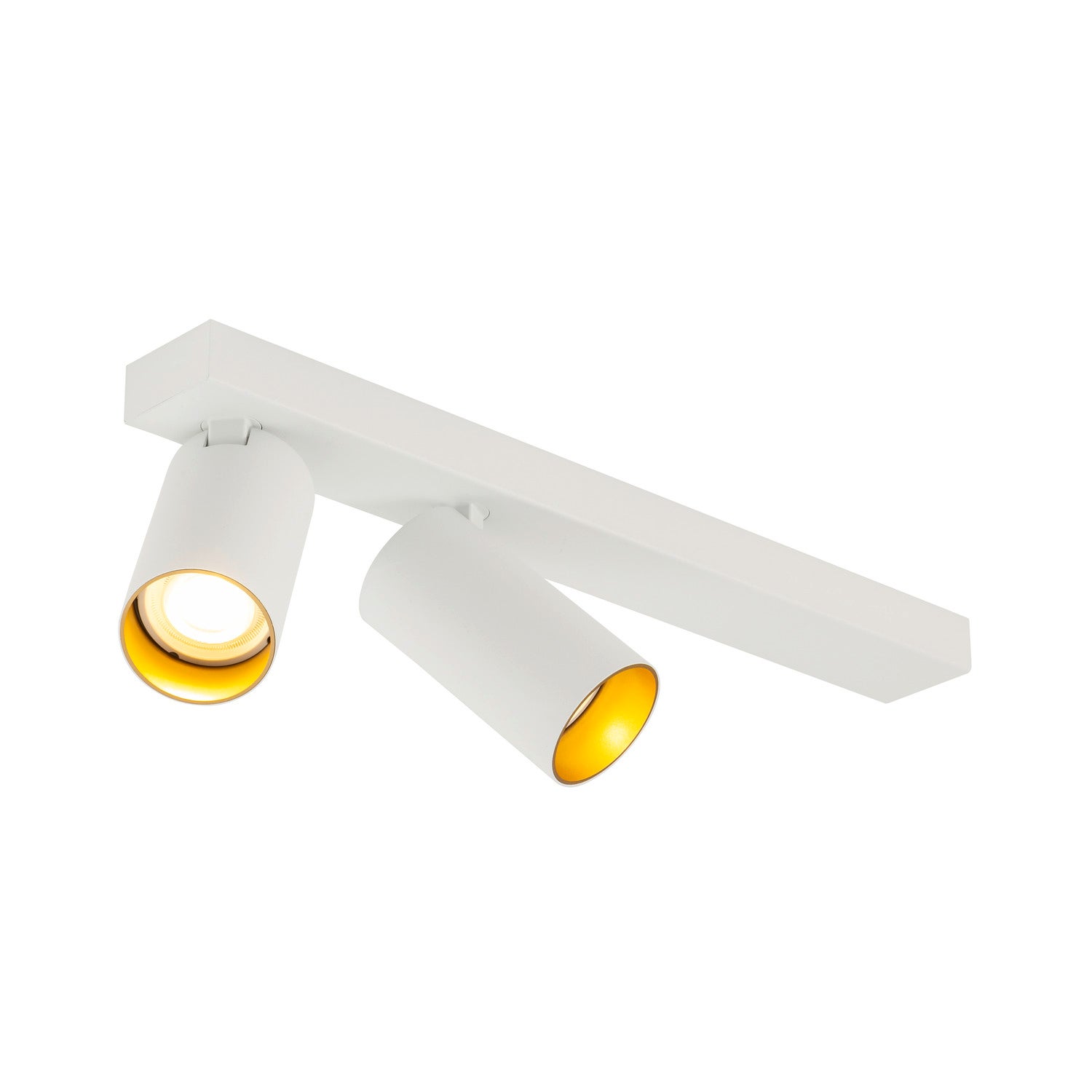 KAMI, ceiling-mounted light, double, long, 2x max. 10W, GU10, Svart/Vit  - SLV | Bellalite